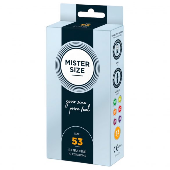 Cienka prezerwatywa Mister Size - 53 mm (10 sztuk) 