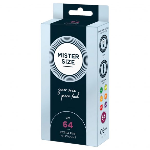 Cienka prezerwatywa Mister Size - 64 mm (10 sztuk) 