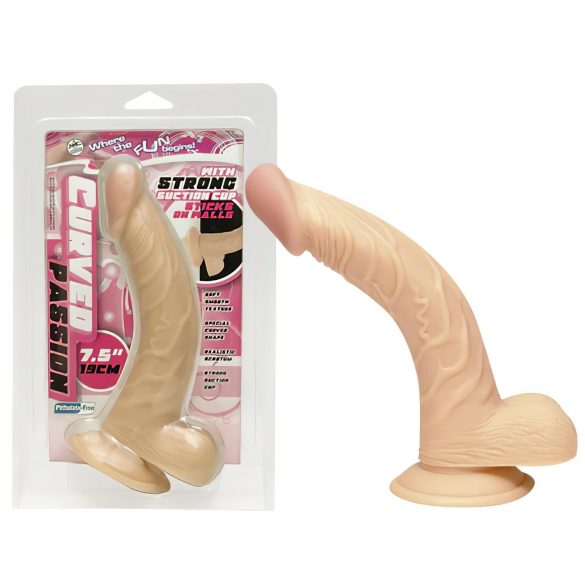 NMC 7.5 – Wygięte naturalne dildo (19 cm)