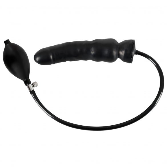 LATEX - nadmuchiwane dildo (czarne) 