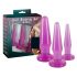 You2Toys - Zestaw dildo do treningu analnego - 3 sztuki (fioletowy) 