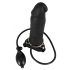 You2Toys - Nadmuchiwany Strap-On - pusty, silikonowy dildo (czarny)