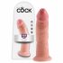 King Cock 9 - dildo z zaciskiem (23 cm) - naturalne 