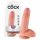 Dildo z jądrami King Cock 7 (18 cm) - naturalne 