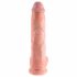 King Cock 10 jąder duże dildo (25 cm) - naturalne 