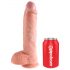 Król-Kutas 10 z jądrami duży dildo (25 cm) - naturalny