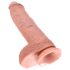 Król-Kutas 10 z jądrami duży dildo (25 cm) - naturalny