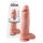 King Cock 12 jąder duże dildo (30 cm) - naturalne 