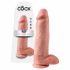 King Cock 12 jąder duże dildo (30 cm) - naturalne 