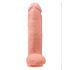 King Cock 12 jąder duże dildo (30 cm) - naturalne 