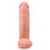 Król Cock 12 z jądrami duży dildo (30 cm) - naturalny