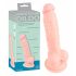 Medyczny - silikonowy dildo (18 cm) - naturalny