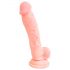 Medyczny - silikonowy dildo (18 cm) - naturalny