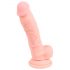 Medyczny - silikonowy dildo (18 cm) - naturalny