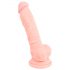 Medyczny - silikonowy dildo (18 cm) - naturalny