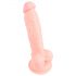 Medyczny - silikonowy dildo (18 cm) - naturalny