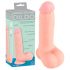 Medical - prosty dildo z medycznego silikonu (20 cm) - naturalny