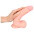 Medical - prosty dildo z medycznego silikonu (20 cm) - naturalny