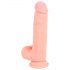 Medical - prosty dildo z medycznego silikonu (20 cm) - naturalny