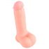 Medical - prosty dildo z medycznego silikonu (20 cm) - naturalny