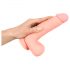 Medical - prosty dildo z medycznego silikonu (20 cm) - naturalny