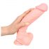 Medyczny - silikonowy dildo (24cm) - naturalny