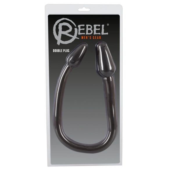 Rebel Double Plug - dildo analne z podwójnym stożkiem (czarny) 