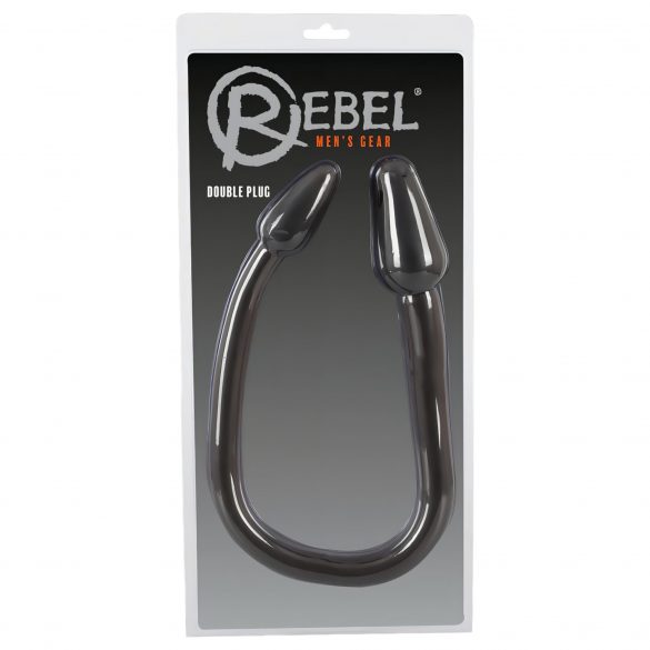 Rebel Double Plug - dildo analne z podwójnym stożkiem (czarny) 