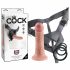 King Cock Strap-on 6 - dildo na pasku - naturalne 