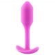 / b-vibe Snug Plug 1 - dildo analne z wewnętrznym obciążnikiem (55g) - różowy 