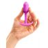 / b-vibe Snug Plug 1 - dildo analne z wewnętrznym obciążnikiem (55g) - różowy 