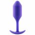 b-vibe Snug Plug 2 - dildo analne z podwójną kulką (114g) - fioletowy 