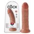 Dildo King Cock 8 (20 cm) - ciemny naturalny 