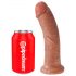 King Cock 8 Dildo (20 cm) - ciemny naturalny