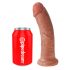 Dildo King Cock 8 (20 cm) - ciemny naturalny 