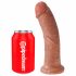 King Cock 8 dildo (20 cm) - ciemny naturalny