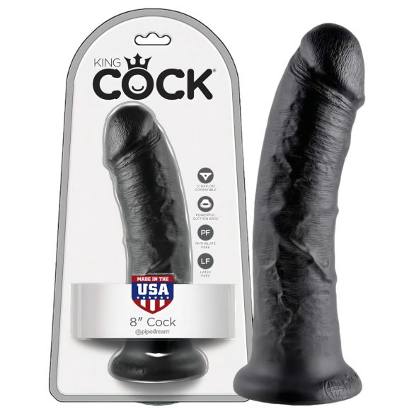 Król Cock 8 dildo (20 cm) - czarny