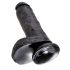 Dildo z jądrami King Cock 8 (20 cm) - czarne 