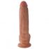 King Cock 9 dildo z jądrami (23 cm) - brązowy