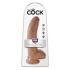 King Cock 9 dildo z jądrami (23 cm) - brązowy