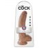 Król Cock 9-calowy dildo z jądrami (23 cm) - brązowy