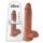 King Cock 10 jąder duże dildo (25 cm) - brązowe 