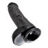 Dildo z jądrami King Cock 10 (25 cm) - czarne 