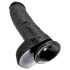 King Cock 10" czarny dildo z jądrami (25 cm)