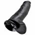 King Cock 12 Realistyczny Duży Czarne Dildo z Jądrami (30 cm)