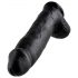 King Cock 12 duży dildo z jądrami (30 cm) - czarny