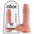 King Cock 8 z jądrami dildo (20 cm) - naturalny