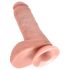 Królewski Kutas 8 z jądrami dildo (20 cm) - naturalny