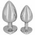 You2Toys - Diamond - aluminiowe dildo analne 85 g (srebrno-czerwone) 