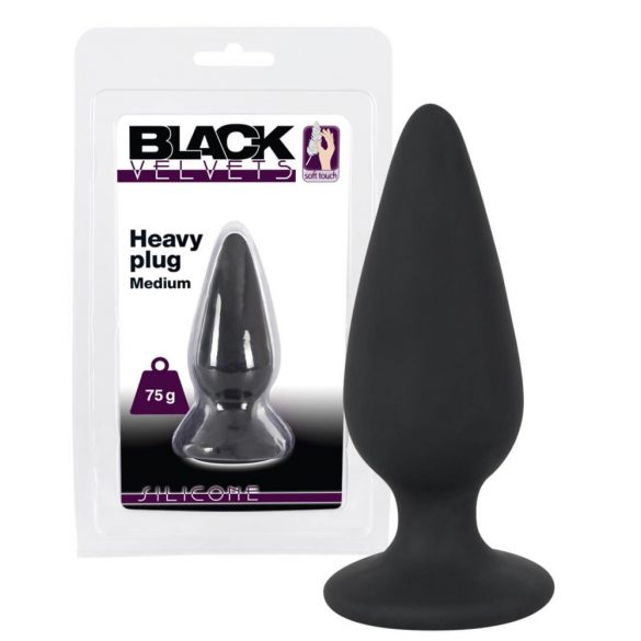 Black Velvet Heavy - dildo analne 75 g (czarne) 